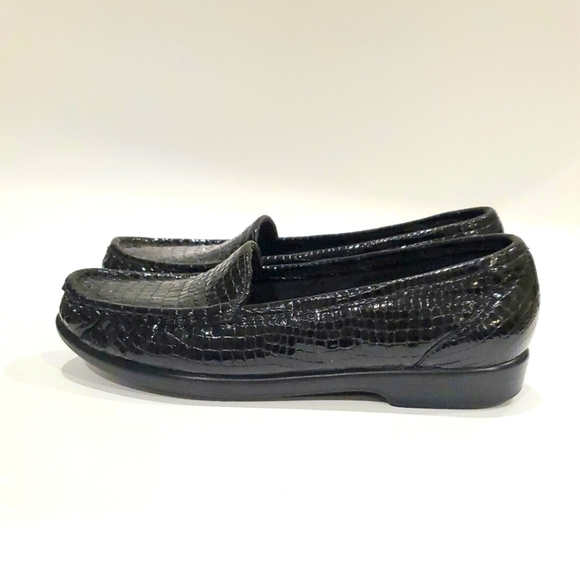 SAS Croc Print Loafer Black Size 9 AAA - Picture 4 of 11